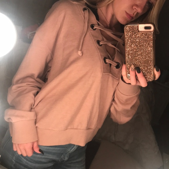 Blush pink relaxed hoodie - Picture 6 of 6